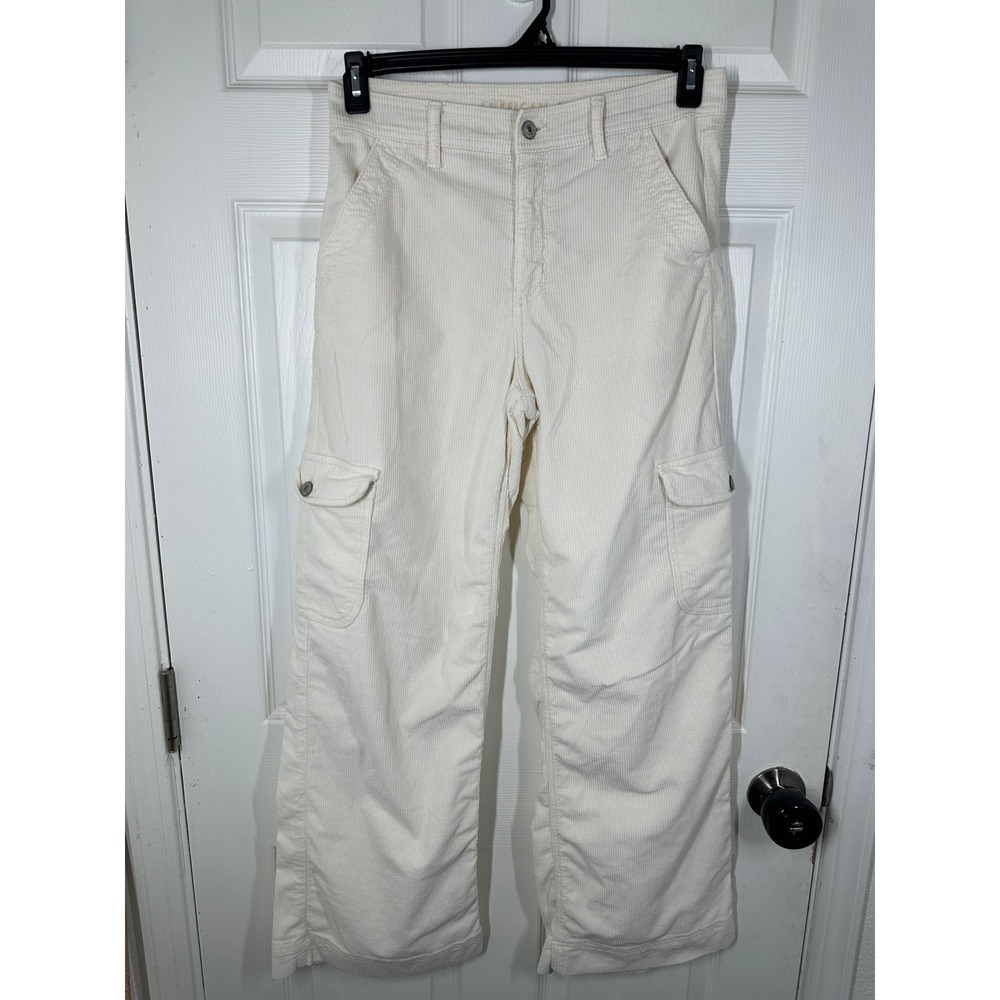 American Eagle Pants Womens 6 Super High-Waist Baggy Wide Leg Corduroy Cargo
